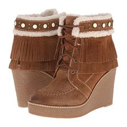 Incaltaminte Femei Sam Edelman Kemper Mocha LatteIvory Oily Velour SuedeShearling