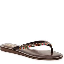 Incaltaminte Femei Italian Shoemakers Bead Flat Sandal Dark Brown