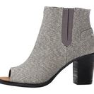 Incaltaminte Femei TOMS Majorca Peep Toe Bootie Castlerock Grey Metallic Linen