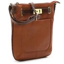 Accesorii Femei Kelly Katie Kelly Katie Elaina Croc Trim Crossbody Bag Cognac