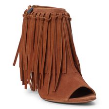 Ralph Lauren Randi Fringed Suede Sandal Snuff