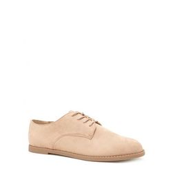 Incaltaminte Femei Forever21 Faux Suede Oxfords Taupe