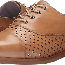 Johnston & Murphy Charlene Beige Soft Italian Calfskin w/ Gold Underlay