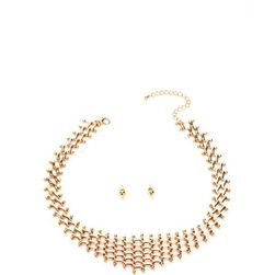 Bijuterii Femei CheapChic Link Up Shiny Necklace Set Gold
