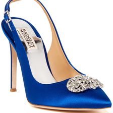 Badgley Mischka Sansa Slingback Pump SAPPHIRE SATIN