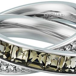 Michael Kors Cubic Zirconium Interlocking Ring Silver/Grey Cubic Zirconium/Clear