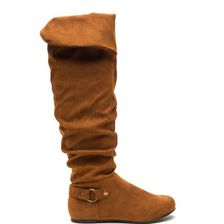 Incaltaminte Femei CheapChic Cuff Love Slouchy Faux Suede Boots Chestnut