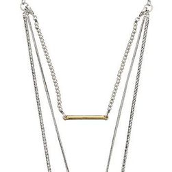 Lucky Brand Lucky Layers Pearl Pendant Necklace Two-Tone