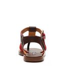 Incaltaminte Femei Ralph Lauren Collection Reesa Leather and Suede Flat Sandal Brown