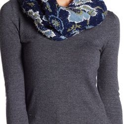 Accesorii Femei Collection Xiix Proeta Twisted Feathered Cowl Scarf NAVY CHILL