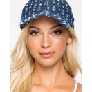 Accesorii Femei CheapChic Vertical Distressed Rhinestone Denim Cap Med Wash Denim