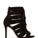 Incaltaminte Femei Schutz Black Marva Fringed Cage Booties Black