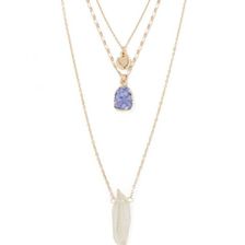 Bijuterii Femei Forever21 Faux Crystal Necklace Goldmulti