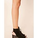 Incaltaminte Femei Forever21 Faux Suede Lace-Up Wedges Black