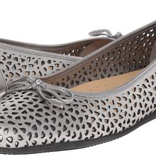 Trotters Sante Laser Pewter Vegetable Calf Leather Laser Cut