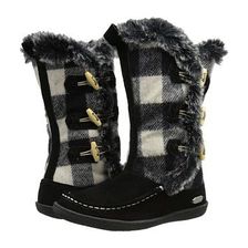 Incaltaminte Femei Woolrich Elk Creek BlackBlack and White Buffalo Check Wool