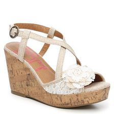 Incaltaminte Femei Jellypop Shimmy Wedge Sandal NudeWhite