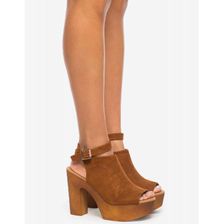 Incaltaminte Femei CheapChic Boho Riot Platform Cognac
