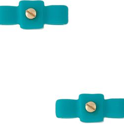 Marc by Marc Jacobs All Tied Up Rubber Bow Stud Earrings WINTERGREEN