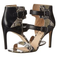 Via Spiga Evangeline Golden Roccia Metal Wash Python Print/Glove Matte Calf