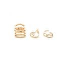 Bijuterii Femei Forever21 Rhinestone Cutout Ring Set Goldclear