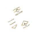 Bijuterii Femei Forever21 Spiral Rhinestone Ring Set Antique goldclear