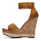 Incaltaminte Femei Two Lips Willow Wedge Sandal CognacTanRed