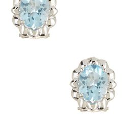 Bijuterii Femei Savvy Cie Sterling Silver Blue Topaz Stud Earrings silver-blue