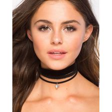 Bijuterii Femei CheapChic Triangle Velvet Lace 3pc Choker Set Black