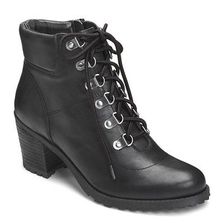 Incaltaminte Femei Aerosoles Inception Combat Boot Black Leather