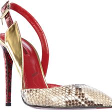 Cesare Paciotti Pumps High Heel Pitone Mirror Gold