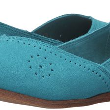 TOMS Jutti Flat Turquoise Suede Perforated