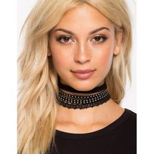 Bijuterii Femei CheapChic Pin Edge Suede Tape 3pc Choker Black