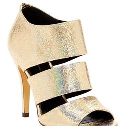 Incaltaminte Femei Michael Antonio Jaws-Met Heeled Sandal Gold