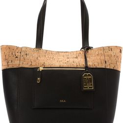 Ralph Lauren Paley Cork Lauryn Tote Black