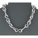 Bijuterii Femei Cole Haan Small Metal Logo Link Necklace Silver