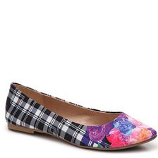 Incaltaminte Femei Mix No 6 Danzey Plaid Ballet Flat BlackWhiteFloral