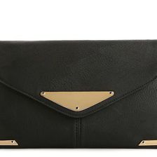 Accesorii Femei Mix No 6 Mix No 6 Mel Metal Trim Envelope Clutch Black