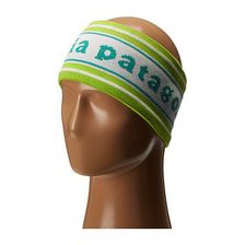 Accesorii Femei Patagonia Lined Knit Headband Park StripePeppergrass Green