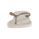 Incaltaminte Femei Havaianas Slim Logo Metallic Flip Flops Beige