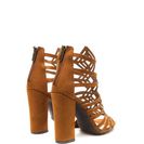 Incaltaminte Femei CheapChic Girl\'s Best Friend Caged Chunky Heels Chestnut