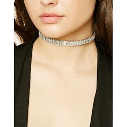 Bijuterii Femei Forever21 Rhinestone Collar Choker Silverclear