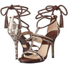 Michael Kors Valera Natural Genuine Snake/Braid/Embossed Croco Shiny