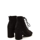 Incaltaminte Femei CheapChic Set To Launch Faux Suede Lace-up Booties Black