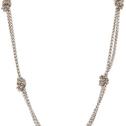 Ralph Lauren Knotted Snake Chain Necklace SILVER