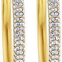 Michael Kors Gold-tone Pave Hoop Earrings MKJ4933710 N/A