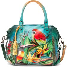 Anuschka Handbags Zip Around Top Medium Satchel Tropical Bliss