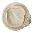 Accesorii Femei San Diego Hat Company SDH0515 Wool Beret with Self Flowers Ivory