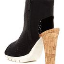 Incaltaminte Femei Nature Breeze Idle Time Open Toe Bootie BLACK PU