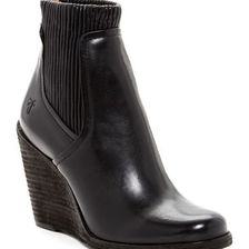 Incaltaminte Femei Frye Carrie Scrunch Wedge Bootie BLACK